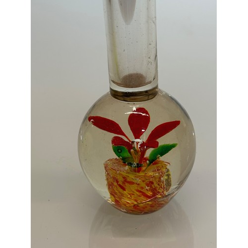 442 - Mid Century art glass spill vase with a flower base. 21 cm tall.

This lot is available for in-house... 