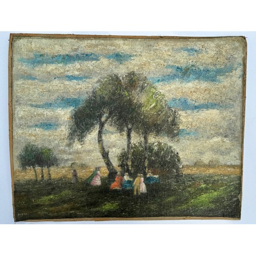 13 - Original oil on canvas scene by Hungarian artist Károly Kotász (1872-1941). His work is shown at the... 