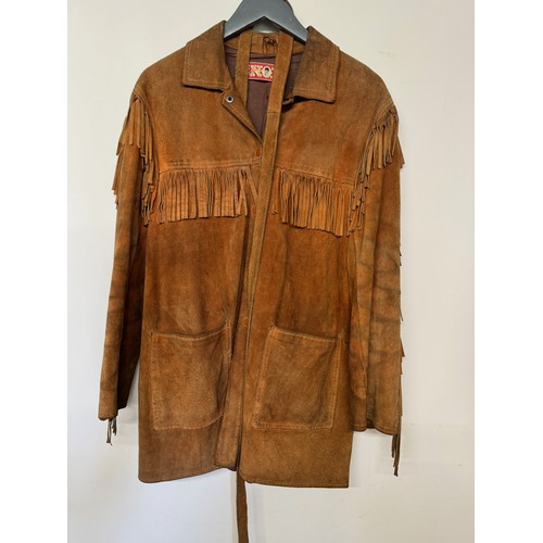 457 - Vintage fashion, English made SNOB brand fringed suede leather jacket.

This lot is available for in... 