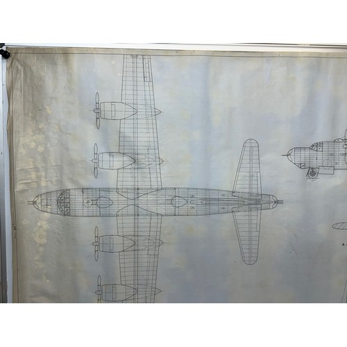 266 - Military aircraft 2 plans for US Convair B.32 Dominator. 120cm x 80cm. Part of a large collection of... 