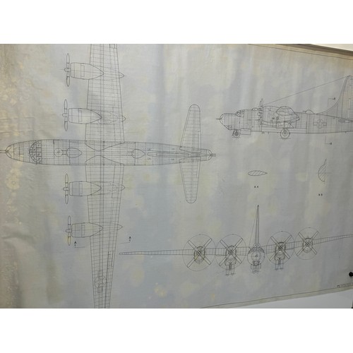 266 - Military aircraft 2 plans for US Convair B.32 Dominator. 120cm x 80cm. Part of a large collection of... 