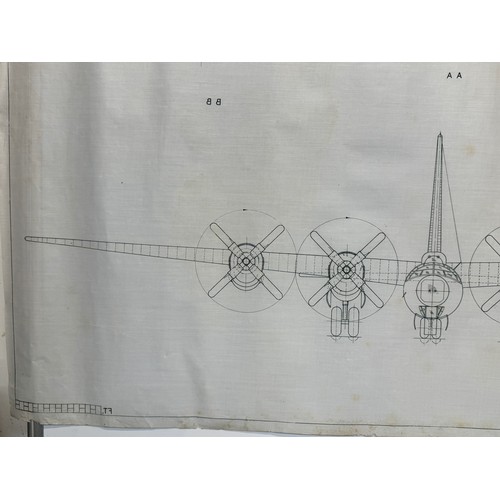 266 - Military aircraft 2 plans for US Convair B.32 Dominator. 120cm x 80cm. Part of a large collection of... 