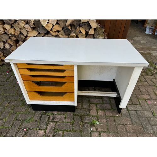 47 - Mid century furniture, desk unit with graduated drawers.

This lot is collection only.