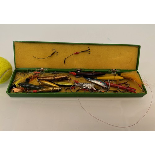 54 - Angling equipment, a box of lures.

This lot is available for in-house shipping