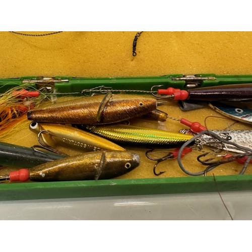 54 - Angling equipment, a box of lures.

This lot is available for in-house shipping