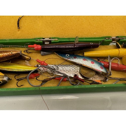 54 - Angling equipment, a box of lures.

This lot is available for in-house shipping