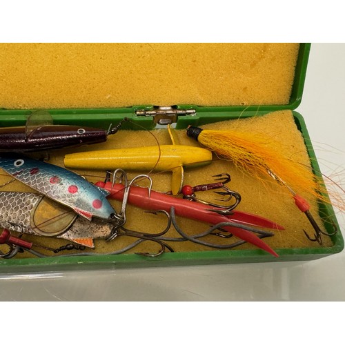 54 - Angling equipment, a box of lures.

This lot is available for in-house shipping