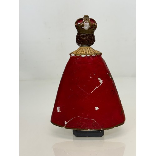 72 - A decorated plaster relique, a religious figure.

This lot is available for in-house shipping