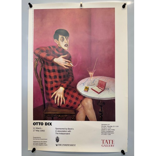 75 - Tate gallery exhibition poster for Oto Dix, 51 cm x 76 cm.

This lot is available for in-house shipp... 