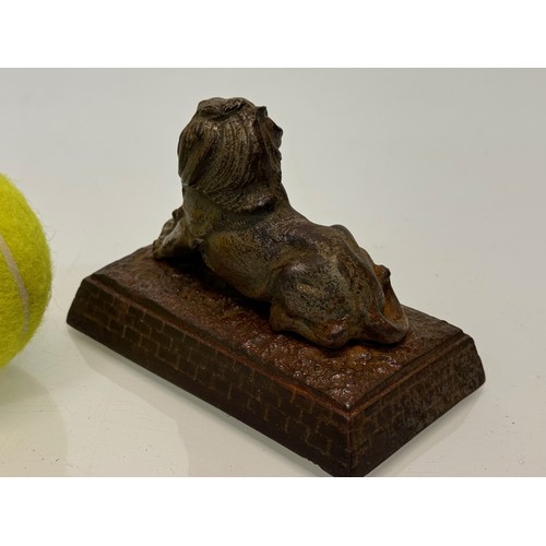 109 - Cast figure of a lion on a plinth. 12 cm x 7.5 cm high.

This lot is available for in-house shipping