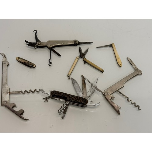 138 - 7 folding pocket knives and multitool’s.

This lot is available for in-house shipping