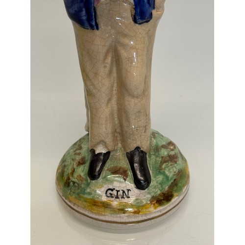 144 - Double sided flat back figure of a man drinking water or gin. 22 cm high.

This lot is available for... 