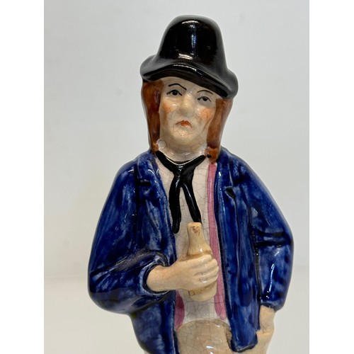 144 - Double sided flat back figure of a man drinking water or gin. 22 cm high.

This lot is available for... 