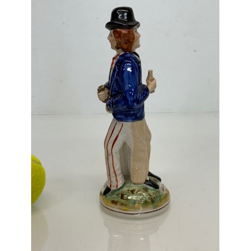 144 - Double sided flat back figure of a man drinking water or gin. 22 cm high.

This lot is available for... 