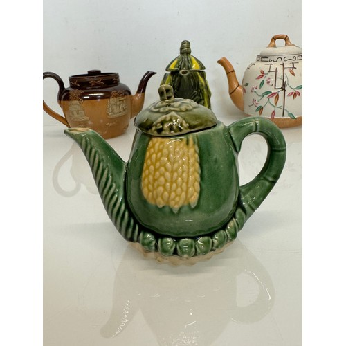 150 - Collection of seven ceramic tea pots, some quirky studio pottery examples.

This lot is available fo... 