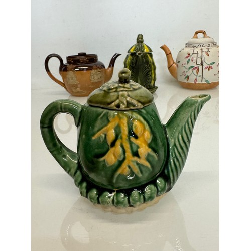 150 - Collection of seven ceramic tea pots, some quirky studio pottery examples.

This lot is available fo... 