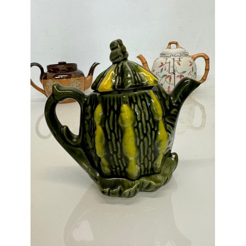 150 - Collection of seven ceramic tea pots, some quirky studio pottery examples.

This lot is available fo... 