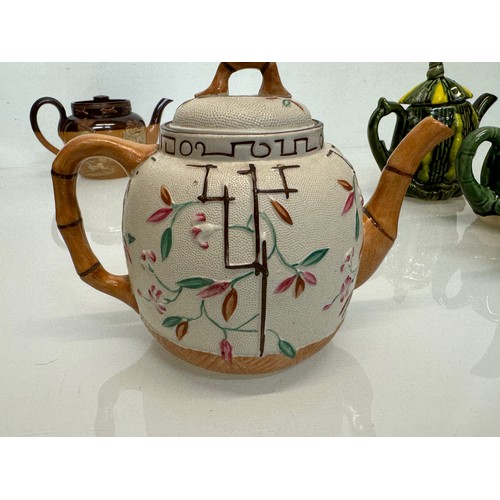 150 - Collection of seven ceramic tea pots, some quirky studio pottery examples.

This lot is available fo... 