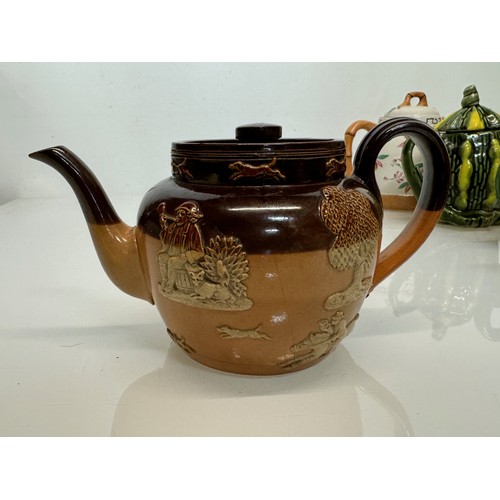 150 - Collection of seven ceramic tea pots, some quirky studio pottery examples.

This lot is available fo... 