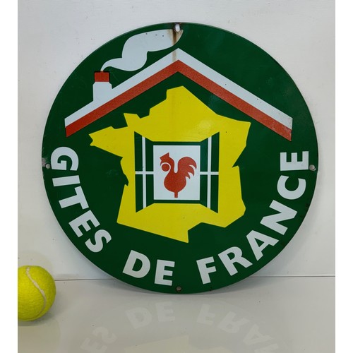 155 - Enamelled sign Gites De France. 35 cm diameter.

This lot is available for in-house shipping