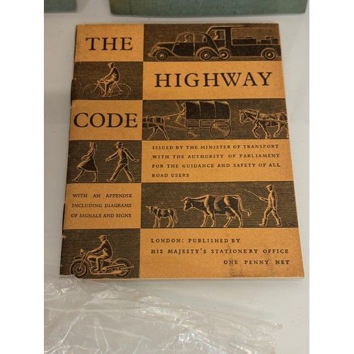 160 - Automobilia interest, A collection of Hiway codes and an enamel bumper badge.

This lot is available... 