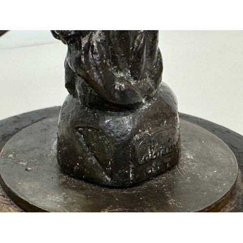 162 - Automobilia, a greyhound mascot marked for Colman on stand, 17 cm high.

This lot is available for i... 