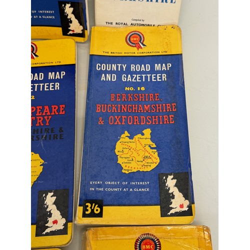 182 - Automobilia, BMC road maps and gazetteers, and two others.

This lot is available for in-house shipp... 