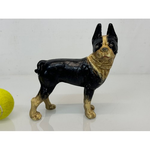 206 - French bulldog, a cast iron figure 21 cm high.

This lot is available for in-house shipping