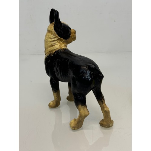 206 - French bulldog, a cast iron figure 21 cm high.

This lot is available for in-house shipping