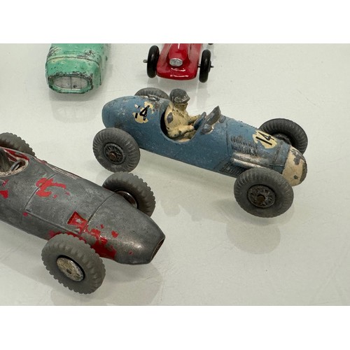 210 - A collection of die cast model land speed record race cars and motor racing cars. Dinky etc.

This l... 