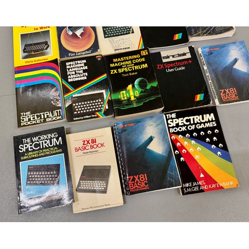 489 - Ephemera, computers, a selection of vintage computing books including Sinclair ZX81 and ZX Spectrum ... 