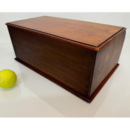 225 - Wooden office Furniture, storage box, a table top tambor fronted stationary storage box for restorat... 