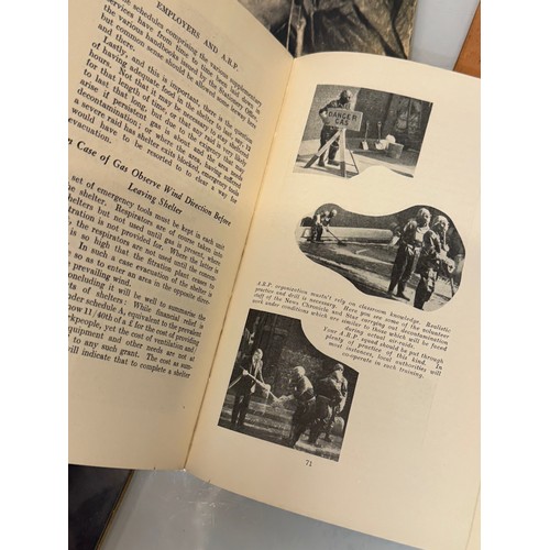 80 - Militaria, ephemera WWII, ARP instruction books and propaganda books from the 1940’s and a book on S... 