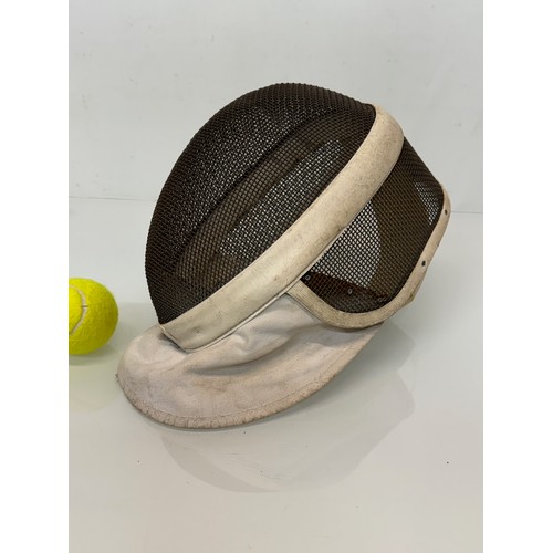 439 - Sporting equipment, a vintage Leon Paul fencing mask.

This lot is available for in-house shipping