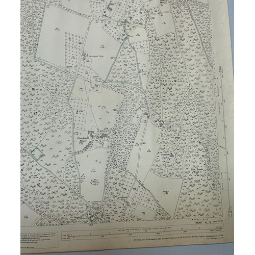 455 - Ephemera, five large Ordinance Survey maps of Kent 1939 each 104 cm x 74 cm.

This lot is available ... 