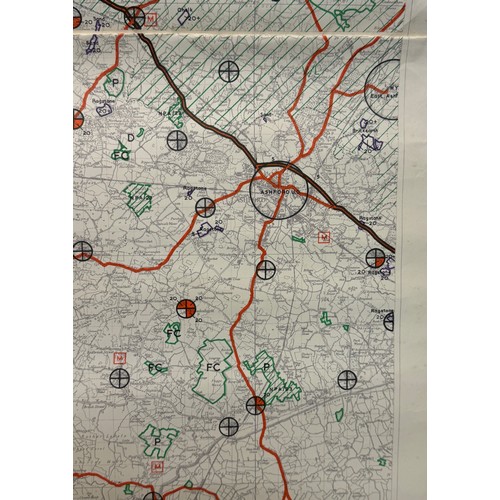 456 - Kent, county of England, Three maps showing predicted development dated 1947. Each is 110 cm x 62 cm... 