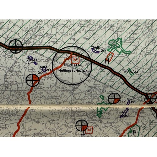 456 - Kent, county of England, Three maps showing predicted development dated 1947. Each is 110 cm x 62 cm... 