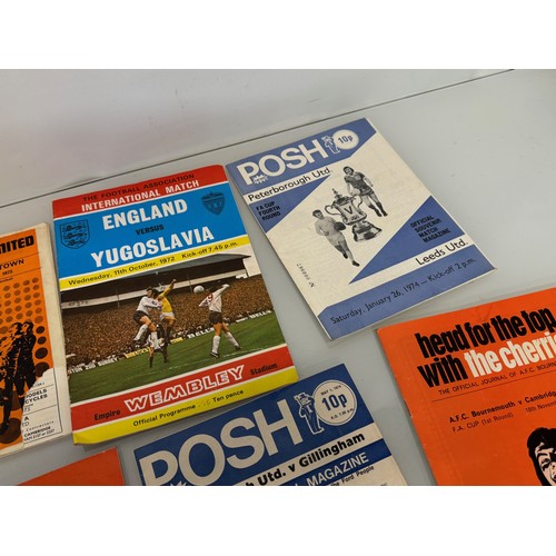 469 - Football programmes 1960’s - 70’s Man United, Liverpool, England Spurs etc. 22 in all.

This lot is ... 