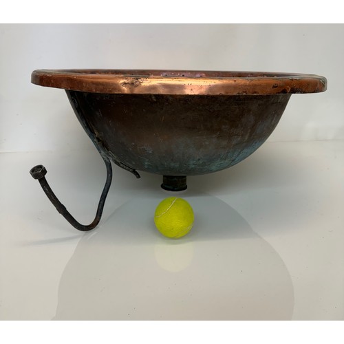 495 - Architectural salvage, a large copper basin,

This lot is collection only.