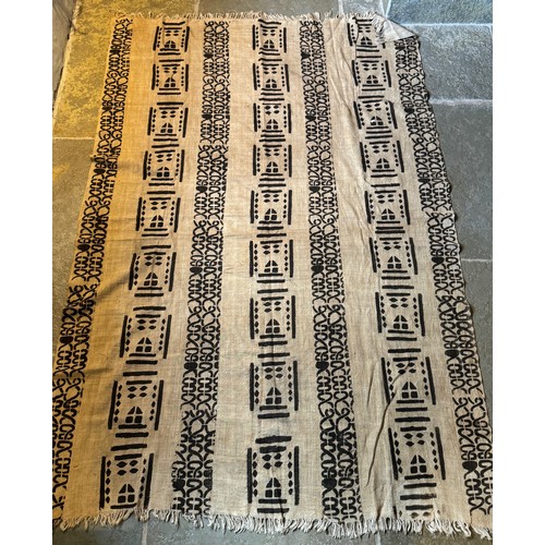 21 - African textile panel, small sections joined then over printed, 171 cm x 115 cm.

This lot is availa... 