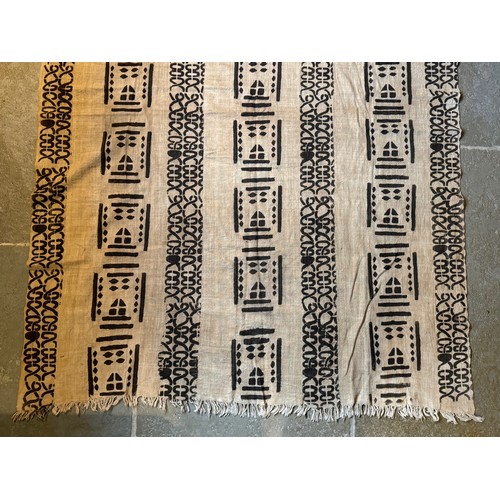 21 - African textile panel, small sections joined then over printed, 171 cm x 115 cm.

This lot is availa... 