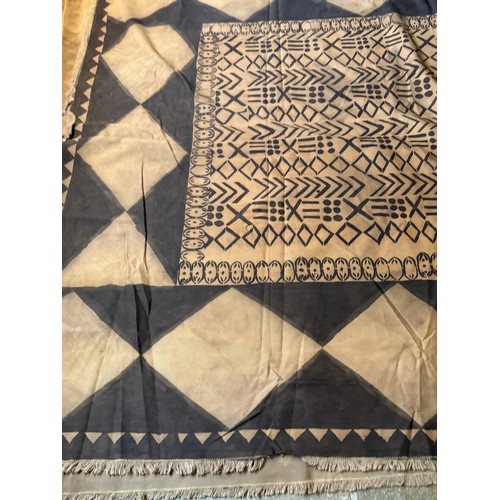 24 - Large over printed single woven section, an African textile throw, 220 cm x 160 cm.

This lot is ava... 