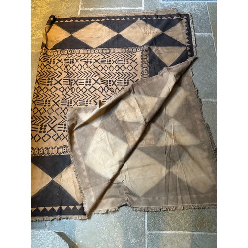 24 - Large over printed single woven section, an African textile throw, 220 cm x 160 cm.

This lot is ava... 