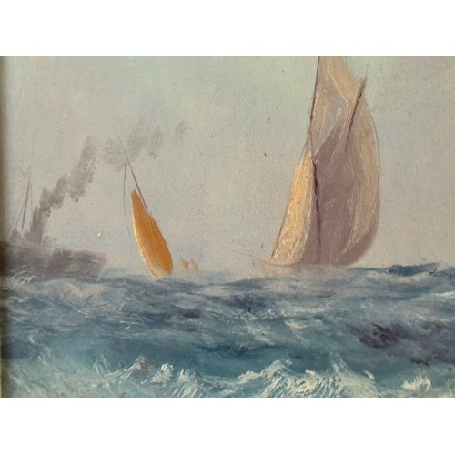 45 - C20th Maritime painting, a pair of impressionist oils of fishing boats at work.
Signed E Chester.

T... 