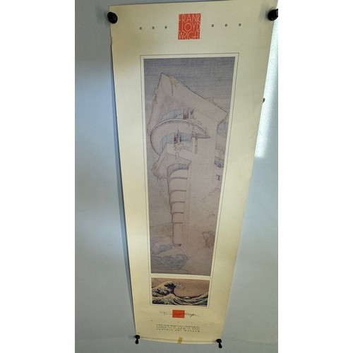 69 - Gallery Art poster for Frank Lloyd Wright and Japanese Art at the Phoenix Art Museum 1995, 91 cm x 2... 