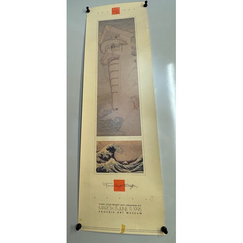 69 - Gallery Art poster for Frank Lloyd Wright and Japanese Art at the Phoenix Art Museum 1995, 91 cm x 2... 