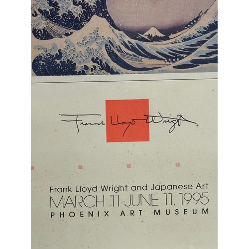 69 - Gallery Art poster for Frank Lloyd Wright and Japanese Art at the Phoenix Art Museum 1995, 91 cm x 2... 