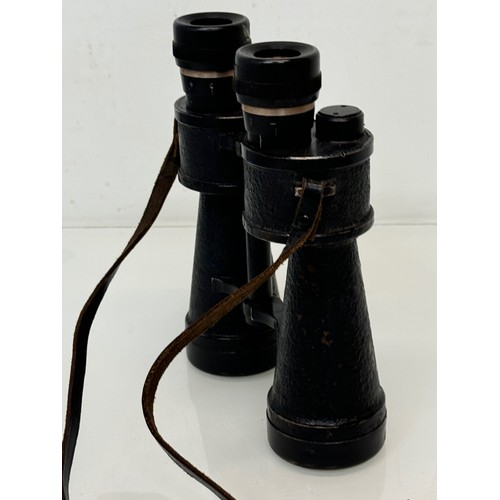 77 - Pair of German military binoculars, Zeiss manufactured under the beh brand 7x 50 field glasses. 21 c... 