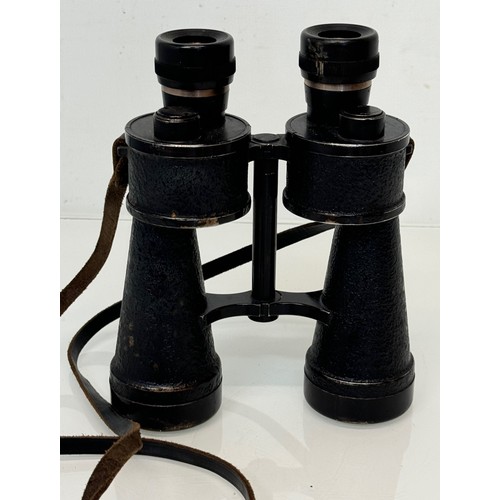 77 - Pair of German military binoculars, Zeiss manufactured under the beh brand 7x 50 field glasses. 21 c... 