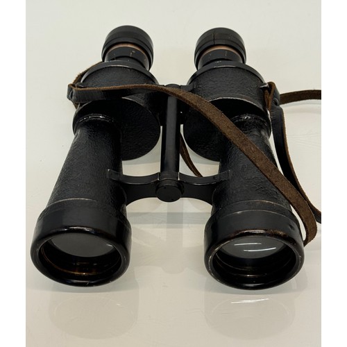 77 - Pair of German military binoculars, Zeiss manufactured under the beh brand 7x 50 field glasses. 21 c... 